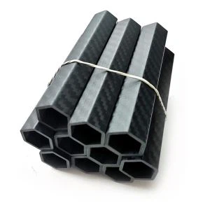 Sarža pinuma matēta oglekļa šķiedras sešstūra caurule