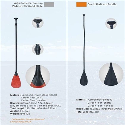 Oglekļa šķiedras laivas SUP airis